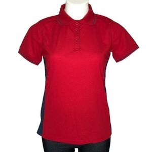 Devon & Jones red/navy polo, NWT, Small